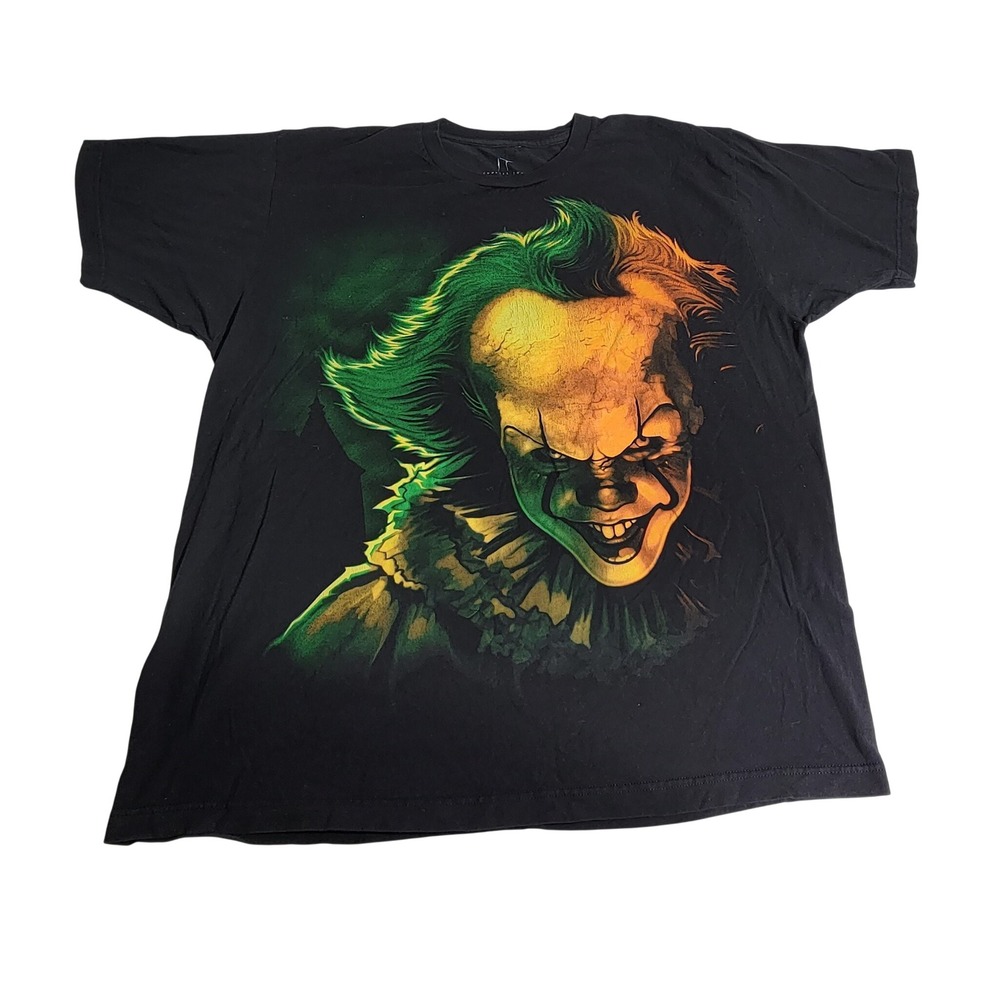 IT Chapter Two Pennywise Graphic T-Shirt Mens XL Black Horror Movie Clown Tee